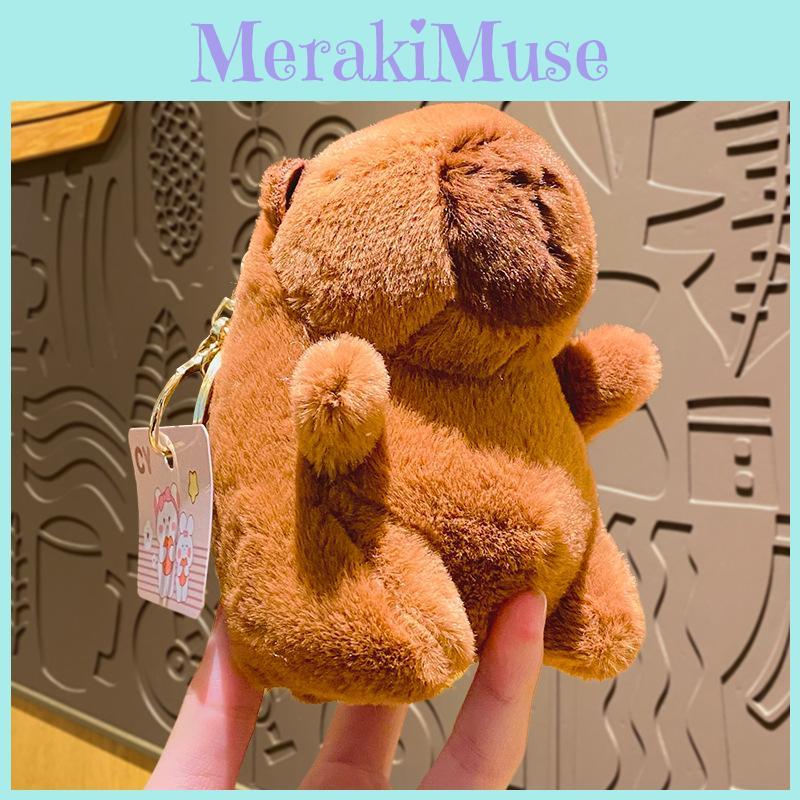 Cute Plush Capybara Keychain Backpack Pendant Wholesale Creative Cartoon Gift