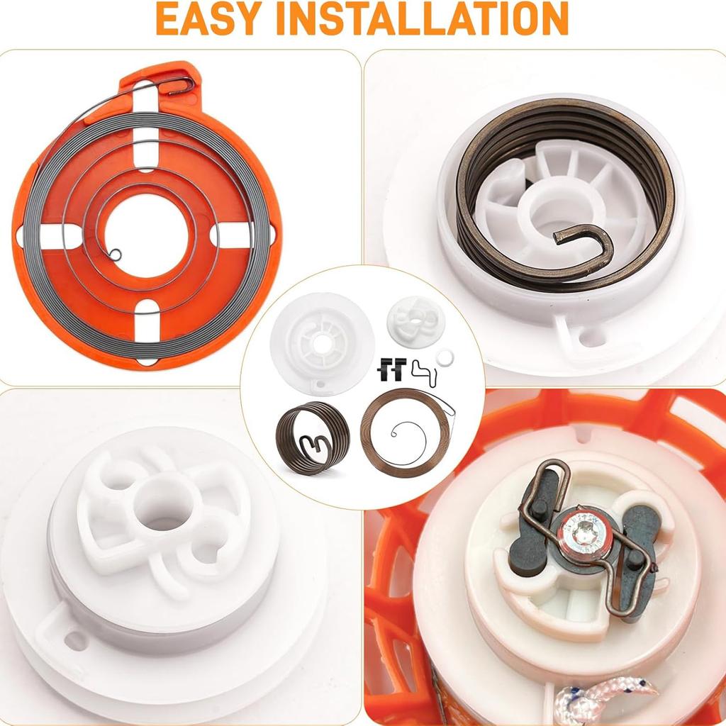 Recoil Starter Repair Kit for Bg86 Bg86c Bg56 Bg56c Sh86 Sh56 Handheld Leaf Blowers Durable Plastic Stainless Steel