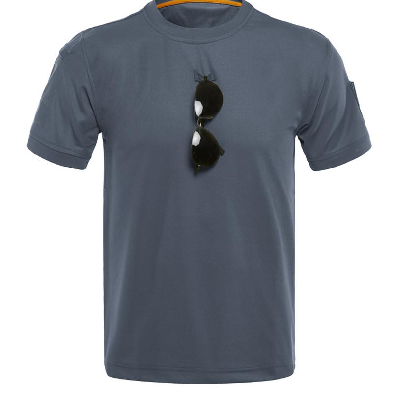 

IELGY Outdoor T-Shirt Чоловіча вільна чоловіча повсякденна футболка з короткими рукавами, стрейч і швидковисихаюча камуфляжна тренувальна футболка Outdoor з короткими рукавами 3XL сірий колір