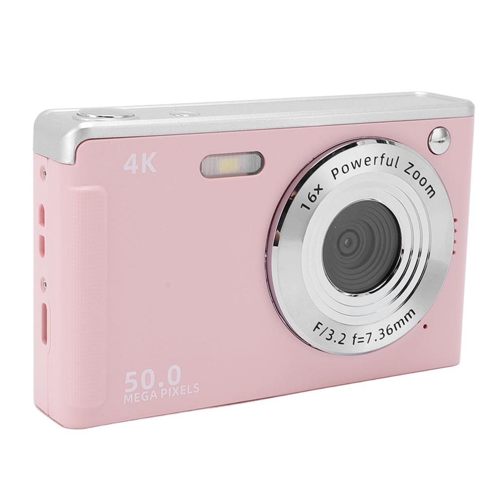 Digital Camera with Fill Light 4K 50MP 2.8 Inch Screen 16x Zoom Anti Shake AF Autofocus Camera for