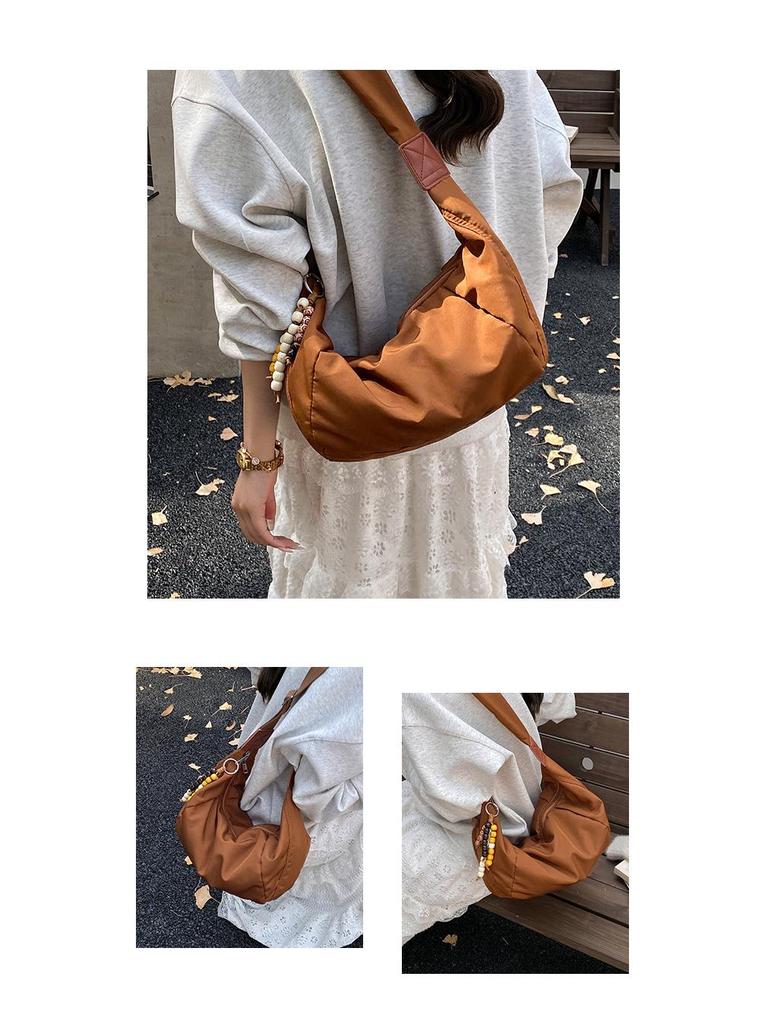 Women's Retro Minimalist Crossbody Dumpling Bag - High-End Commuter Fashion Shoulder Bag
