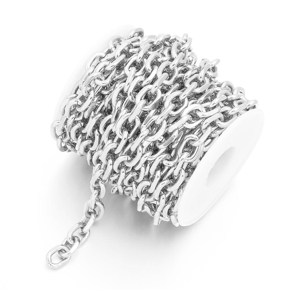 2-5 Yards Aluminiumkette Gold Silber Farbe Verdrehte Gliederketten Für Schmuckherstellung DIY Armband Halskette Kleidung Taschen Zubehör