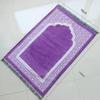 Ethnic Foldable Prayer Rug Washable Rectangle Living Room Rug Non-slip with Tassel Islamic Prayer Mat