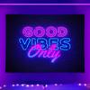 1pc Fluorescent inspirational quotes tapestry, UV black light tapestry, living room and bedroom decorative tapestry