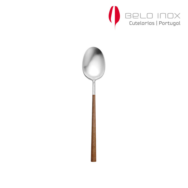 [belo inox] Neo Mahogany Silver Dessert Spoon