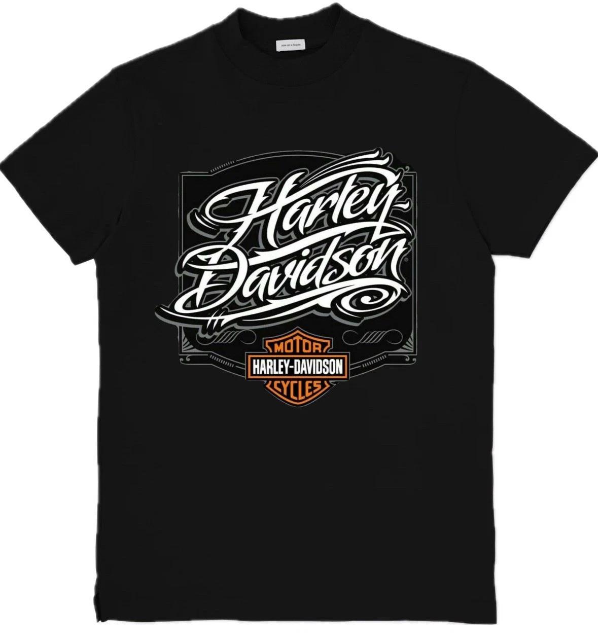

Унисекс футболка с графическим принтом в стиле Harley-Davidson, футболка с принтом Орел и Череп , размеры S-3XL S