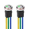 2 PCS 16mm Rocker Switch, Lighted Round Toggle Switch 12V 24V SPST 7A 6 Pin On Off Switch for Car RV Boat Electrical Control