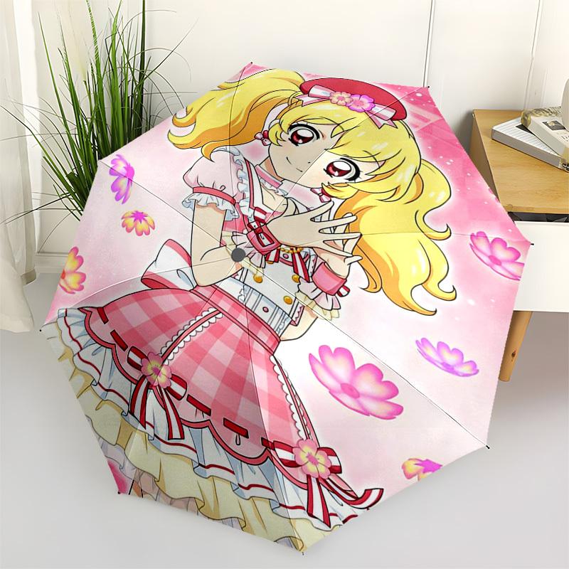 1pc Love Live! Umi Sonoda Outdoor Umbrella - Automatic Opening/Closing, Portable 3-Fold Design, 8-Rib Iron Frame, Perfect Gift for Fans, Travelers, Da