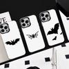 Fledermaus Spinnenmuster Mattierte Textur Handyhülle Für iPhone17,16,15,14,13,12,11 Plus,ProMax,XS,Bunte Silberne Handyhülle Funda Cover