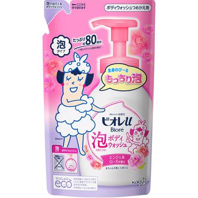 Biore U Biore-u Body Wash That Comes Out In Foam - Rose - Refill 480ml General Purpose (Biore II) Body Soap Wet Your Skin, Take 1-2 Pumps of Foam,