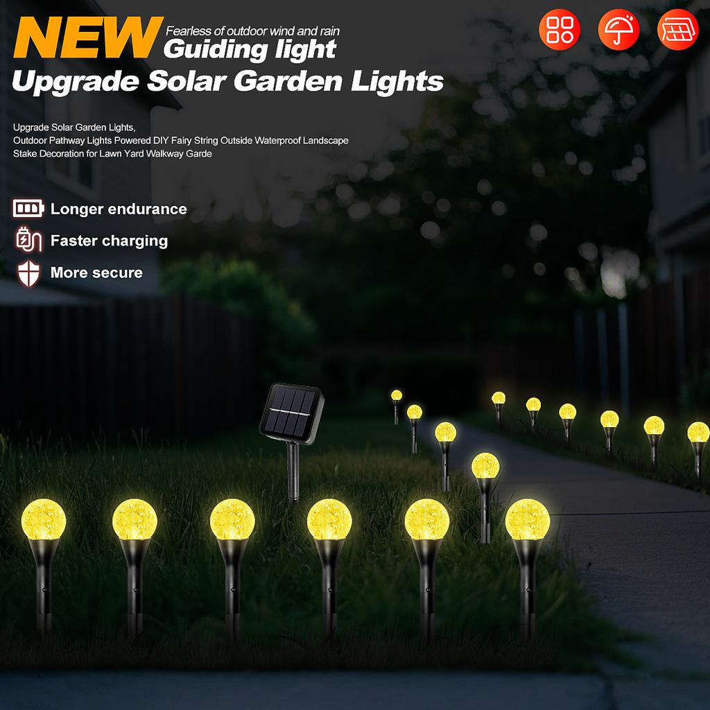 10/20/30 Led Solar Bubble Ball Lawn Light Outdoor Waterproof Holiday Decoration Atmosphere Light String Ground Plug Light
