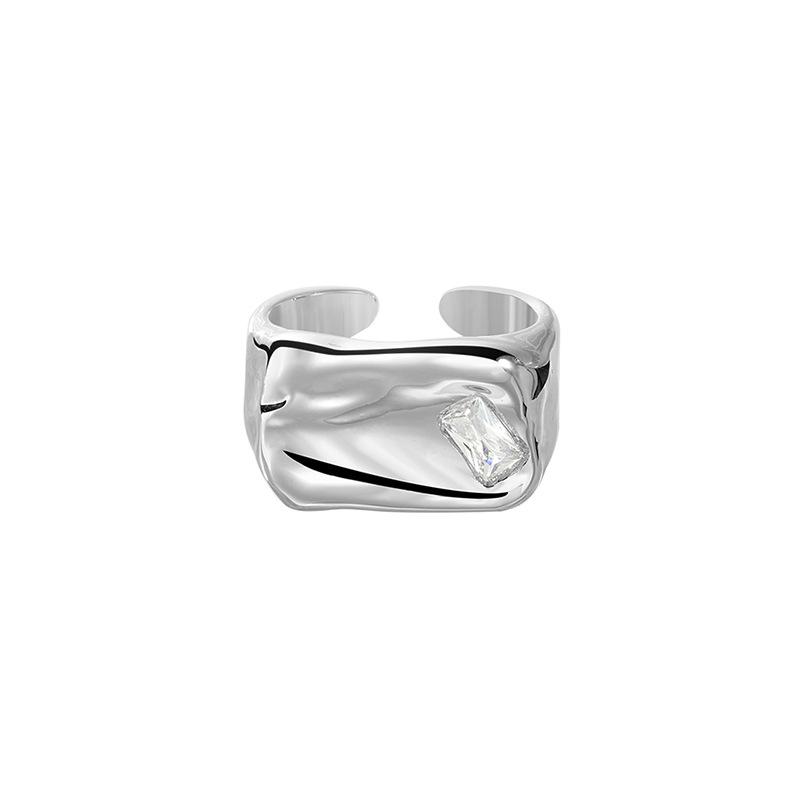 

Copper Ring Stylish For Women Featuring Adjustable Geometric Design Zirconia And