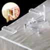 10Pcs Transparent Plastic Tablecloth Clips Non-slip Securing Holder Decorative Leaf Tablecloth Clamp Holder Table Cover Clamps