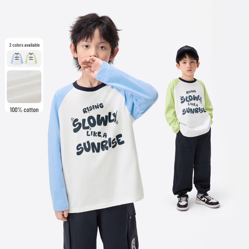 Boys Casual Cotton Letter Print Long Sleeve T-Shirt 120