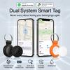 Dual System Smart Location Tag Alternative To AirTag Anti-Lost Bluetooth GPS Tracker Works with Apple Find My Google Find Hub