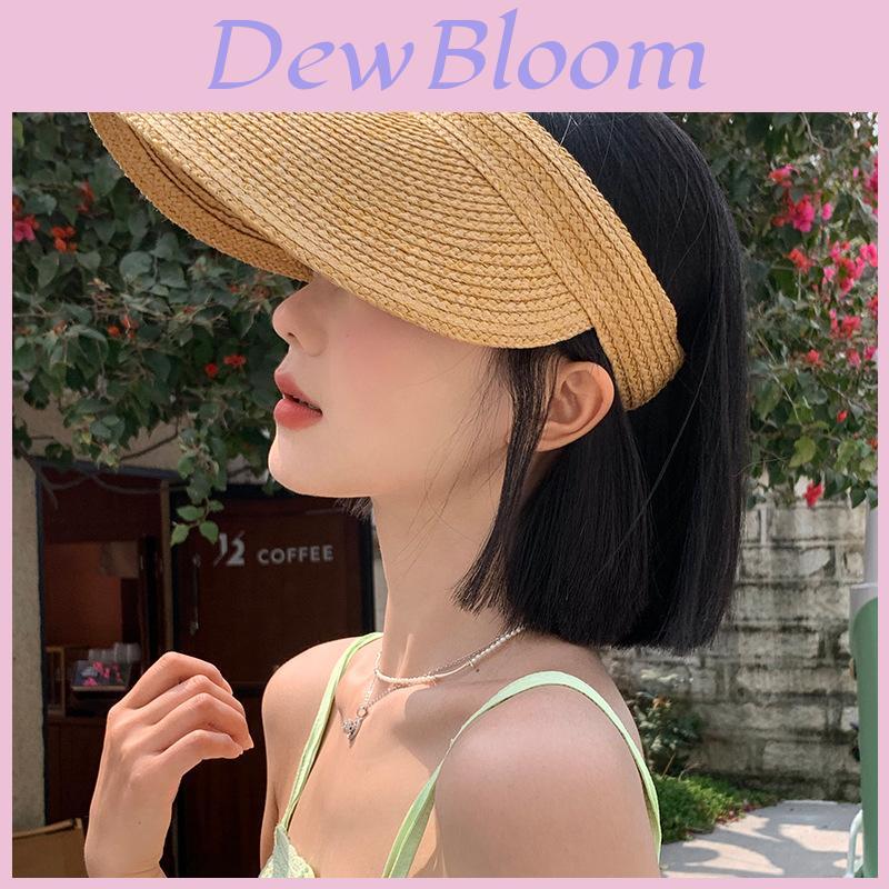 Summer Womens Straw Sun Hat With Wide Brim And Breathable Polyester For Beach Vacation And Outdoor Activities