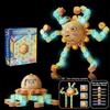 Transforming Robot Mechanical Gyroscope Toy, Transforming Robot Light-up Gyroscope Stress Relief Toy, Children's Gift