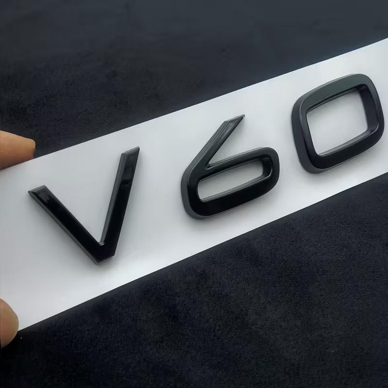 1 Stück 3D ABS Heckklappen Buchstaben Logo Emblem Abzeichen Aufkleber V40 V50 V60 V70 V90 Zubehör
