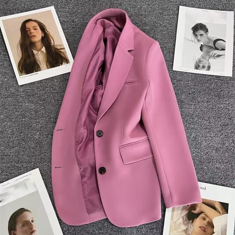 Ladies Fashion Casual Solid Color Loose Casual Business Blazer