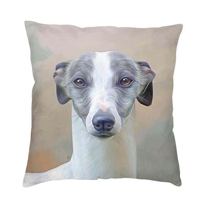 Italian Greyhound Cushion Covers 45x45cm Velvet Whippet Sihthound Dog Throw Pillow Case for Sofa Square Pillowcase Home Decor
