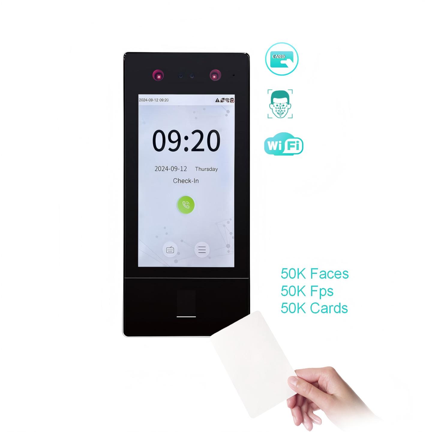 High Quality Fingerprint Face Recognition Card Punching Attendance Machine With Access Control for Office Staff Us Plug