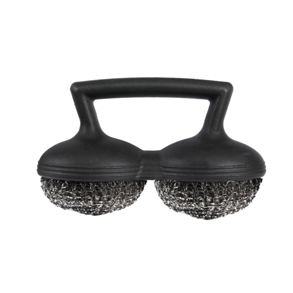 

Щетка для гриля из нержавеющей стали с металлической губкой для мытья кастрюль чёрный