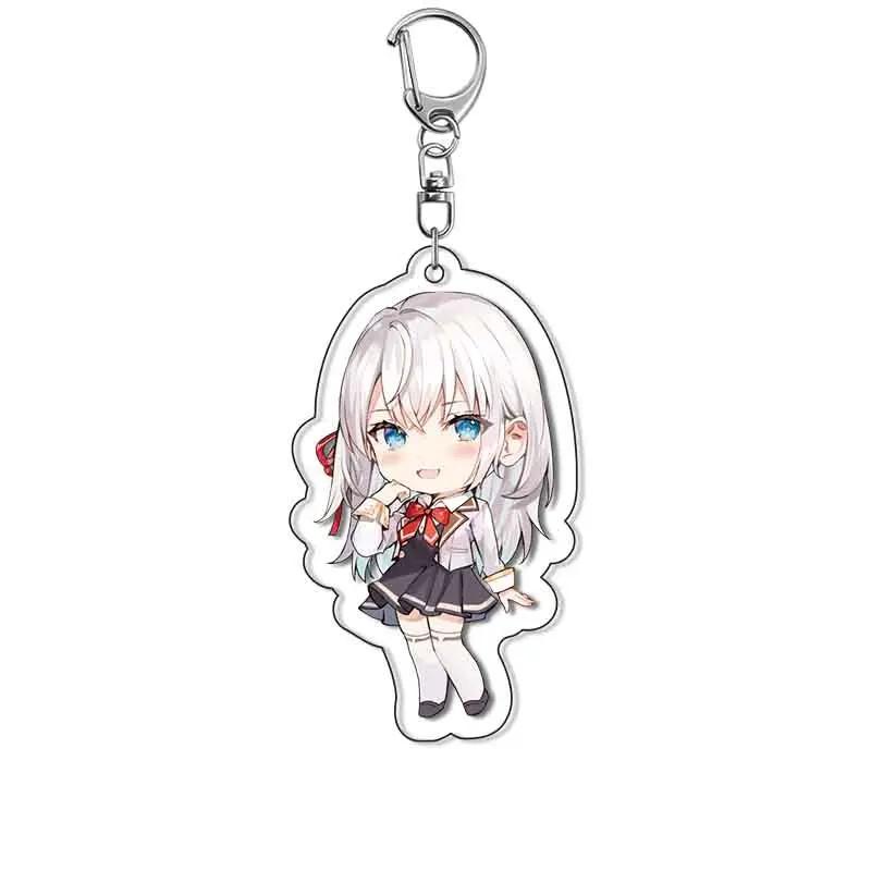 1pc Anime Sometimes Hides Her Feelings in Russian Cartoon Keychain Masachika Alisa Yuki Suou Bag Tag