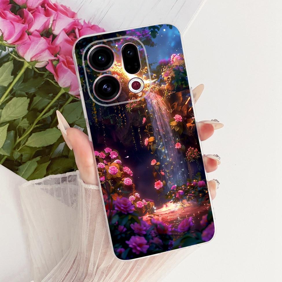 Clear For Oppo Find X9 Case Cover Cute Cat Fashion Butterfly Luxury Painted Soft Casing For Oppo CPH2797 PLJ110