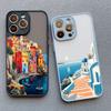 Urban Seaside Town Phone Case For iPhone 16 15 14 13 12 11 Pro Max Mini X XS XR SE 7 8 Plus Shockproof Matte Hard Cover Fundas