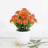 Plastic Daisy Round Bonsai Sunflower Pot Artificial Flowers With Vase Set Home Decor Wedding Decoration Potted Plants