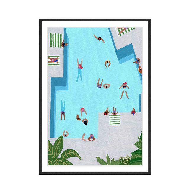 Abstract Minimalist Swimming Pool Holiday Illustration Office Decor Canvas Painting Wall Art Picture Poster Print Home No Frame