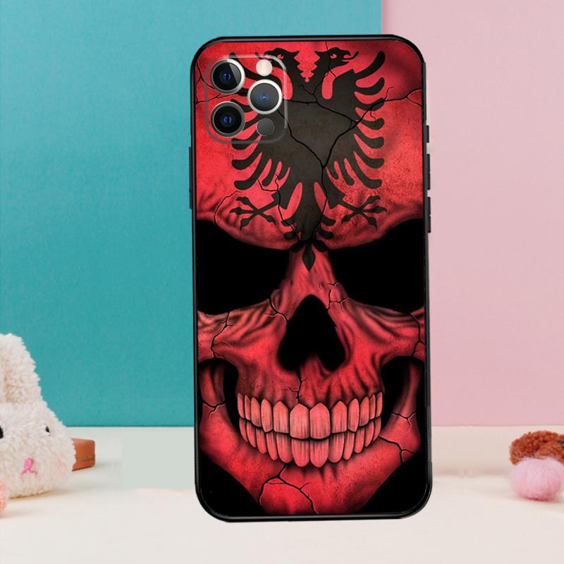 Albanian Flag Phone Case For iPhone 17 Air 16 14 13 12 11 15 Pro Max 12 13 mini 15 16 Plus 16e Cover Coque