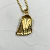 Religiöser Jesuskopf Anhänger Halskette Goldfarbe für Herren Hip Hop Schmuck Geschenk