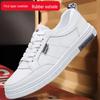 Men's Genuine Leather Casual Luxury White Shoes - Autumn Style Versatile Sneakers