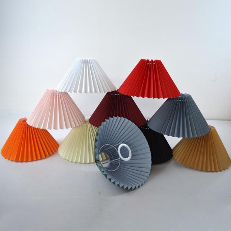 1 stk Takdekor Stoff Plissert Lampeskjerm Moderne Vaskbart Bordlampe Trekk DIY Retro Lysekrone Stofftrekk Stue Spisestue