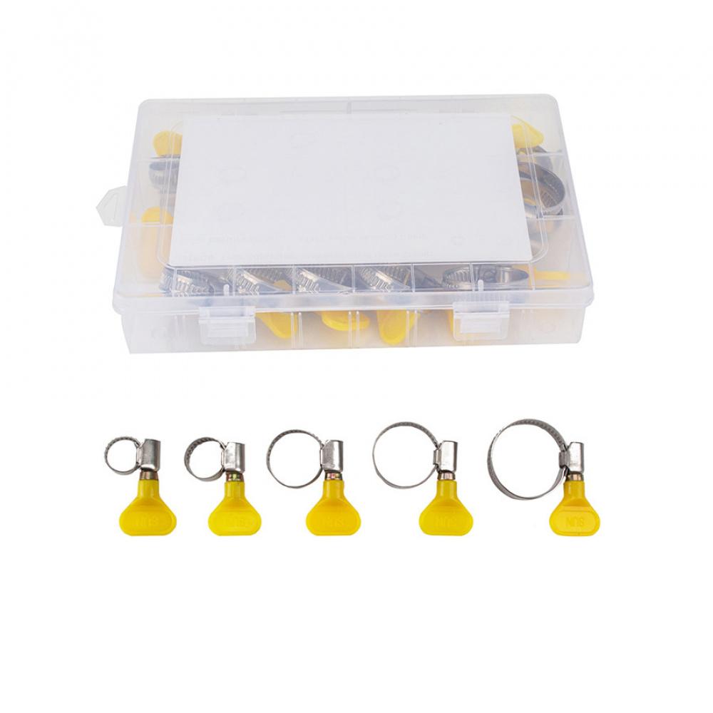 25Pcs 8MM-32MM Stainless Steel Hose Clamp Gas Fuel Water Pipe Clamps Fixed Clips