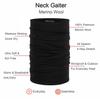Adult 100% Merino Wool Neck Gaiter Light Quick Dry Breathable Face Mask for Ski Hiking Neck Tube Scarf Multifunctional Headwear
