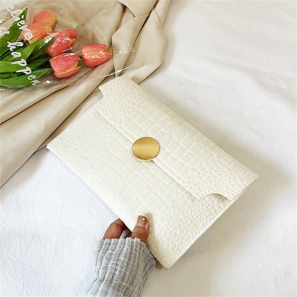Fashion Envelope Felt Clutch Bag for Women Casual Evening Handbag and Solid Color Handheld Pouch