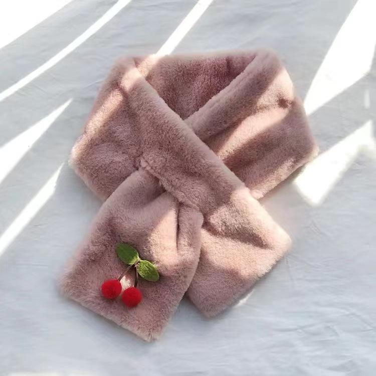 Winter Einfarbig Fell Warm Nacken Schal Spreada Verdickt Otter Kaninchen Nacken Set Haar Kreuz Plüsch Nackenschal