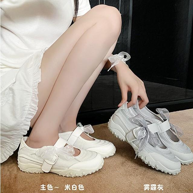 Sheepskin sports ballet Mary Jane women's shoes 2025 summer new thick-soled casual versatile flat-soled buckle women's shoes