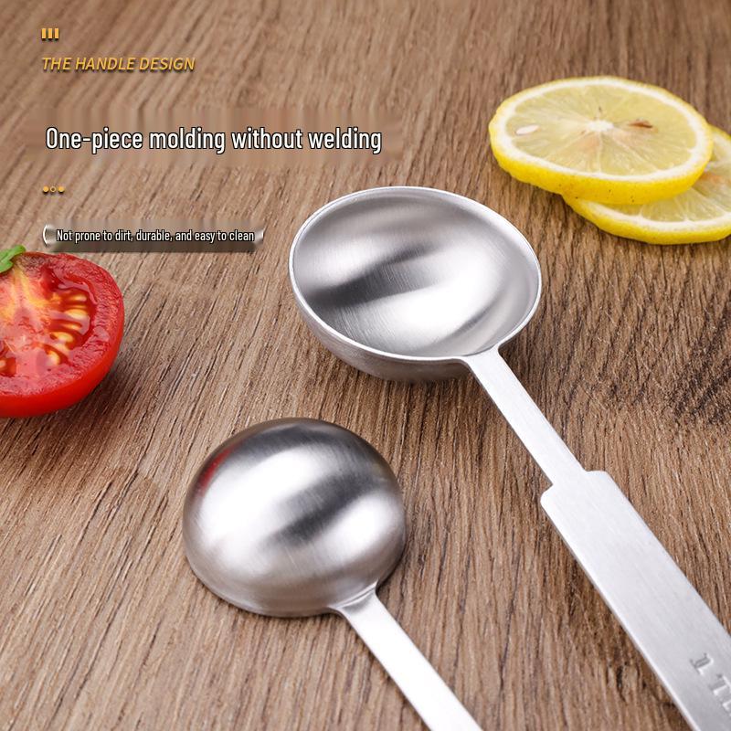 Stainless Steel Measuring Spoon Set with Precise Scale for Baking and Coffee