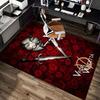 V Vendetta Mask Carpet For Playroom Bedroom Living Room Sofa Home Decorkids Game Area Rug Nonslip Floor Mat