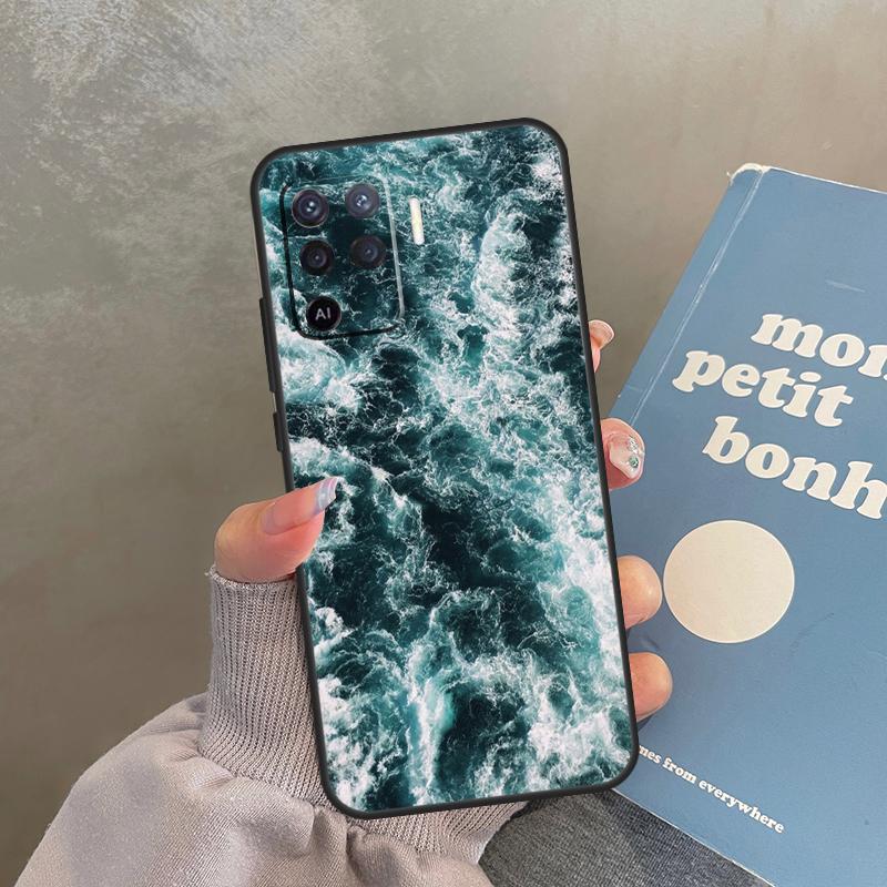 Die Wellen Meerwasser Hülle Für Oppo A74 A94 A54 A18 A38 A58 A78 A98 A40 A60 A80 A16 A76 A96 A15 A17 A77 A57S Abdeckung