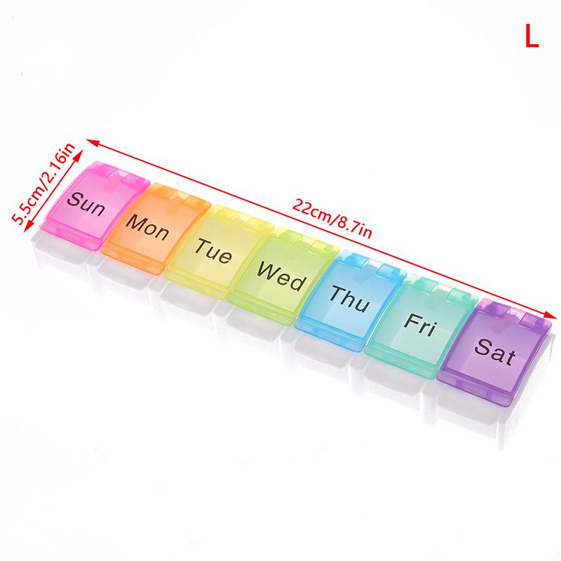 1PCS 4 Row 28 Squares Weekly 7 Days Tablet Pill Box Holder Medicine Storage Organizer Container Case