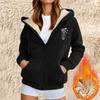 Women's Fashion Casual Sweatshirt Loose Zipper Cardigan Long Sleeve Hooded Jacket