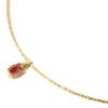 K18 Excellent condition [GSTV] Blood-red coral 1.00ct/0.03 melee diamond top Omega Necklace Yellow GoldUsed