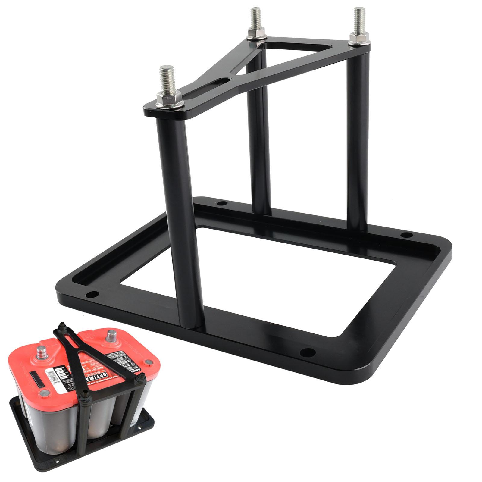 Item Number 551181! Universal Billet Battery Tray and Trunk Relocation Hold Down Box for Auto Parts BAP004-BK