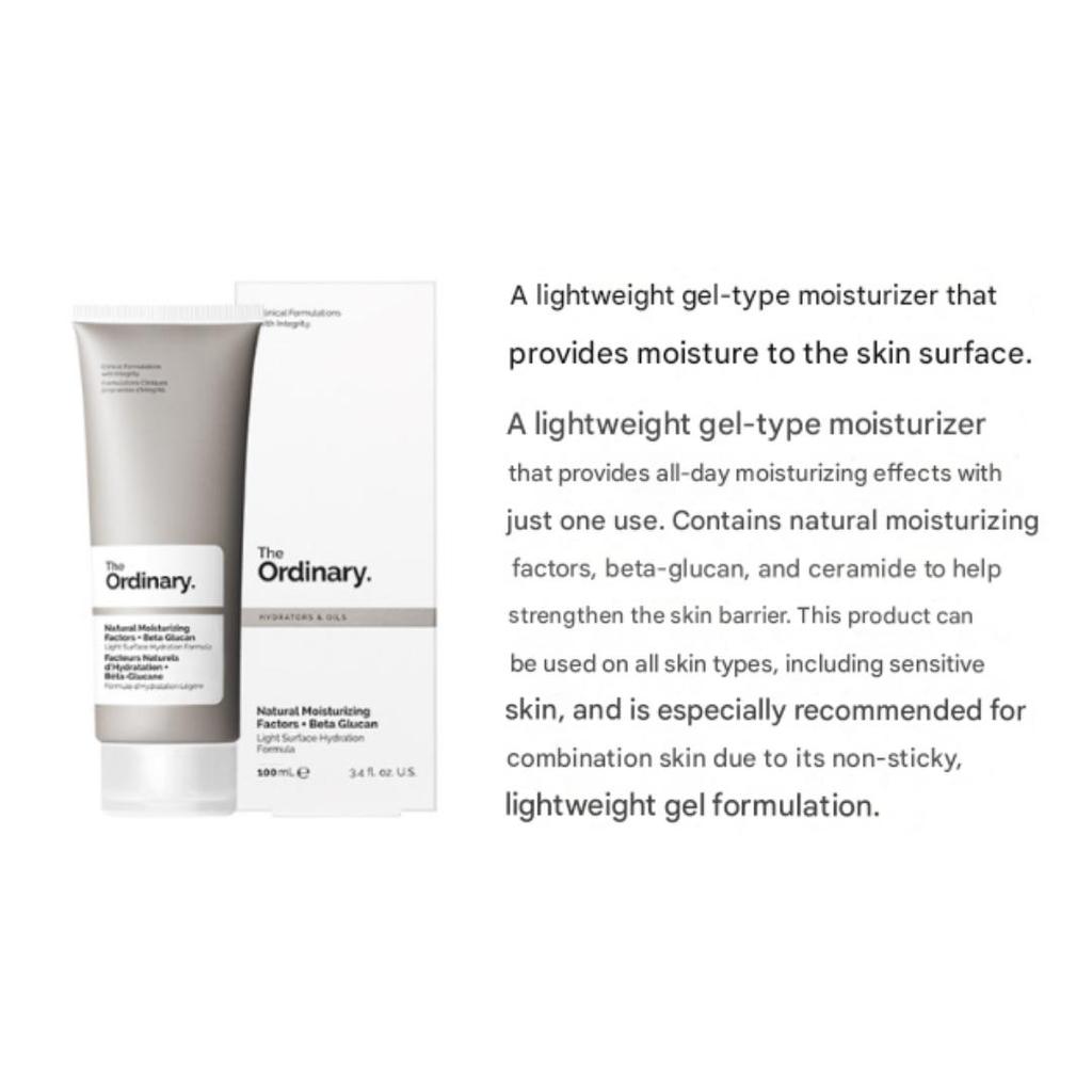 THE ORDINARY . Natural Moisturizing Factors + Beta Glucan 30ml, 100ml (6 Optionen)