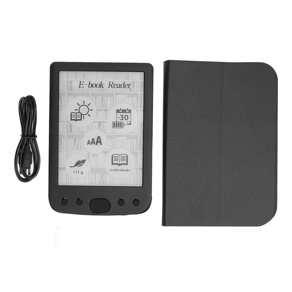 6in Electric Book Reader Touch Screen Ink Screen 8G Memory 2500mAh Battery Comfortable Grip Lightweight Electric Reader