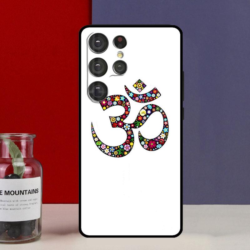 Yoga Om Hindu Symbol Funda Case For Samsung Galaxy S25 Ultra S9 S10 S20 S21 FE S22 S23 Plus S24 Ultra Phone Cover